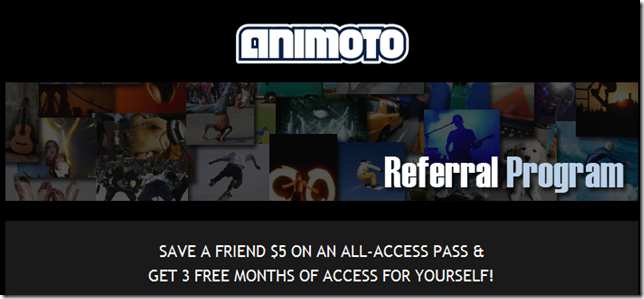 Animoto referral program