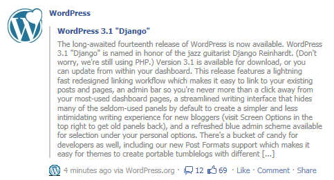 WordPress 3.1 Django details leaked
