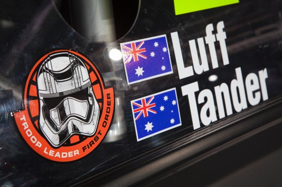 Three-time Bathurst 1000 champion, Garth Tander has revealed he has crossed to the dark side ahead of this year’s Great Race, unveiling a menacing Star Wars: The Force Awakens livery for the Holden Racing Team Commodore V8 Supercar he and Warren Luff will share at Bathurst.HRT will hit Mount Panorama next month with two unique Star Wars: The Force Awakens designs, the first activation of a recently announced collaboration between Holden and The Walt Disney Company Australia and New Zealand.
