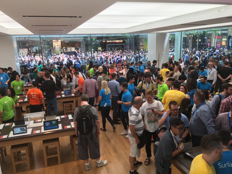 Microsoft opens flagship Sydney store to much fanfare.