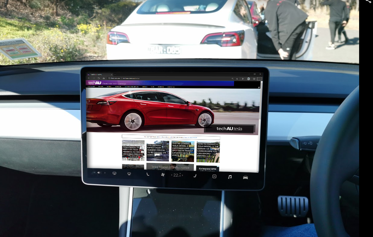 Tesla finally adds browser to Australian vehicles with OTA