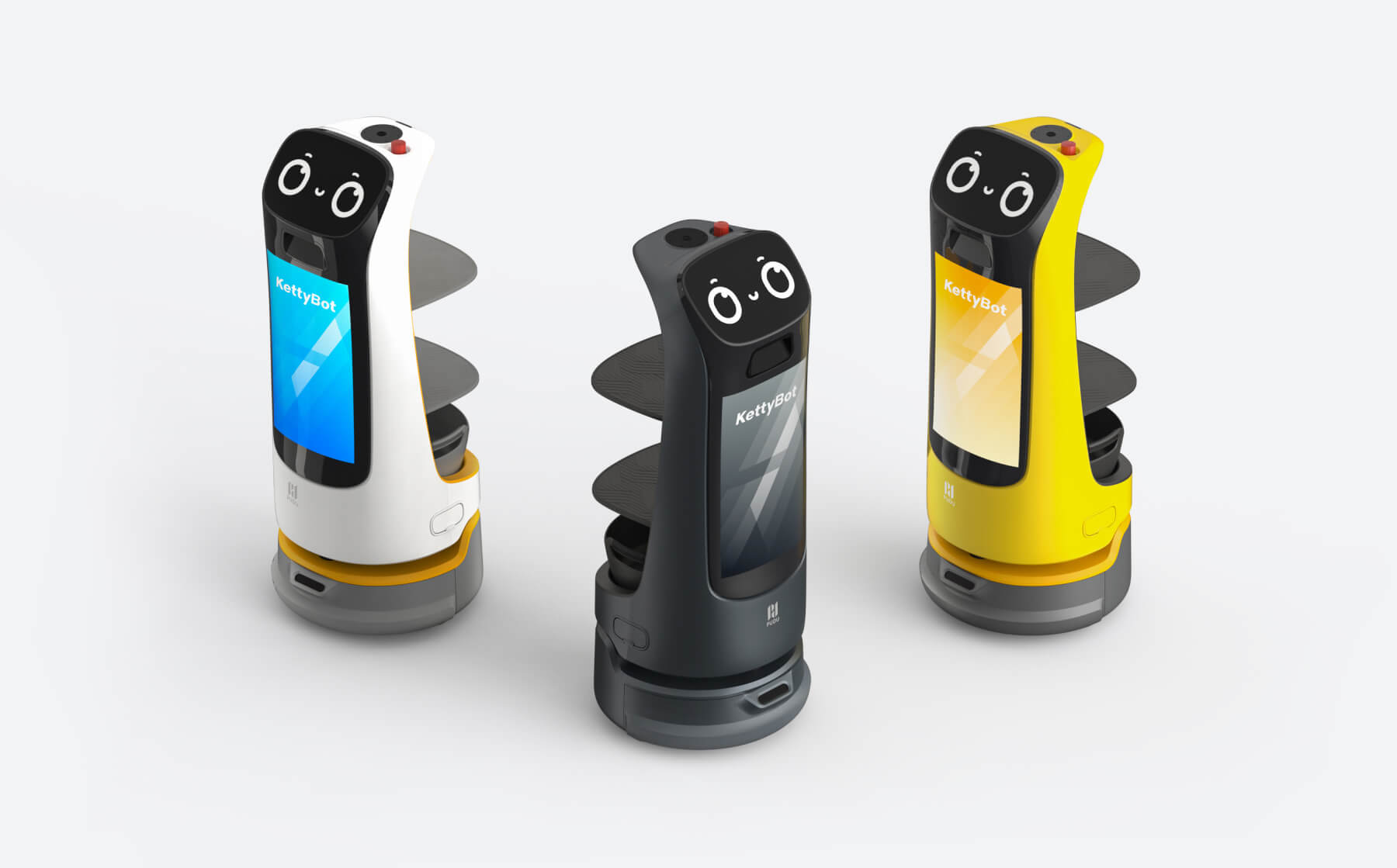 KettyBot Pro est un panneau d’affichage roulant de 18,5 pouces qui peut accueillir, livrer des repas et contourner les obstacles.